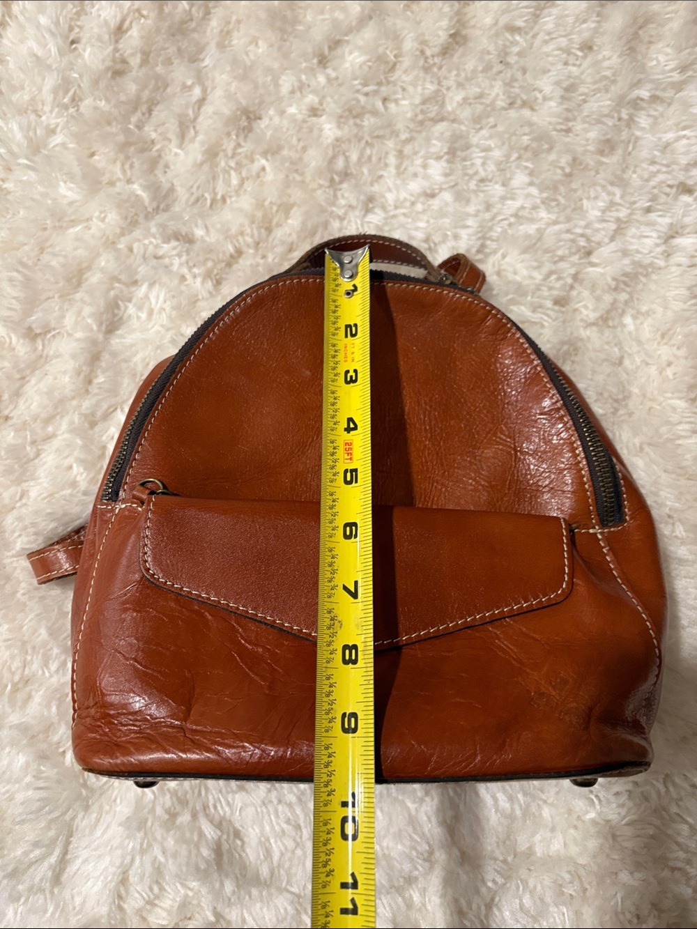 Patricia Nash Small Brown Leather Backpack Purse - Picture 8 of 8